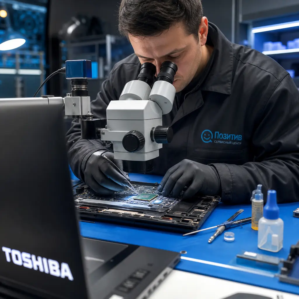 Замена видеокарты ноутбука Toshiba в Стерлитамаке