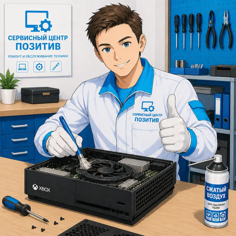 Чистка игровой приставки от пыли в Стерлитамаке | Замена термопасты