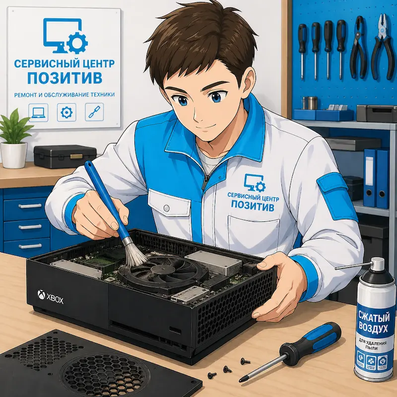 Чистка игровой приставки от пыли и замена термопасты в Стерлитамаке
