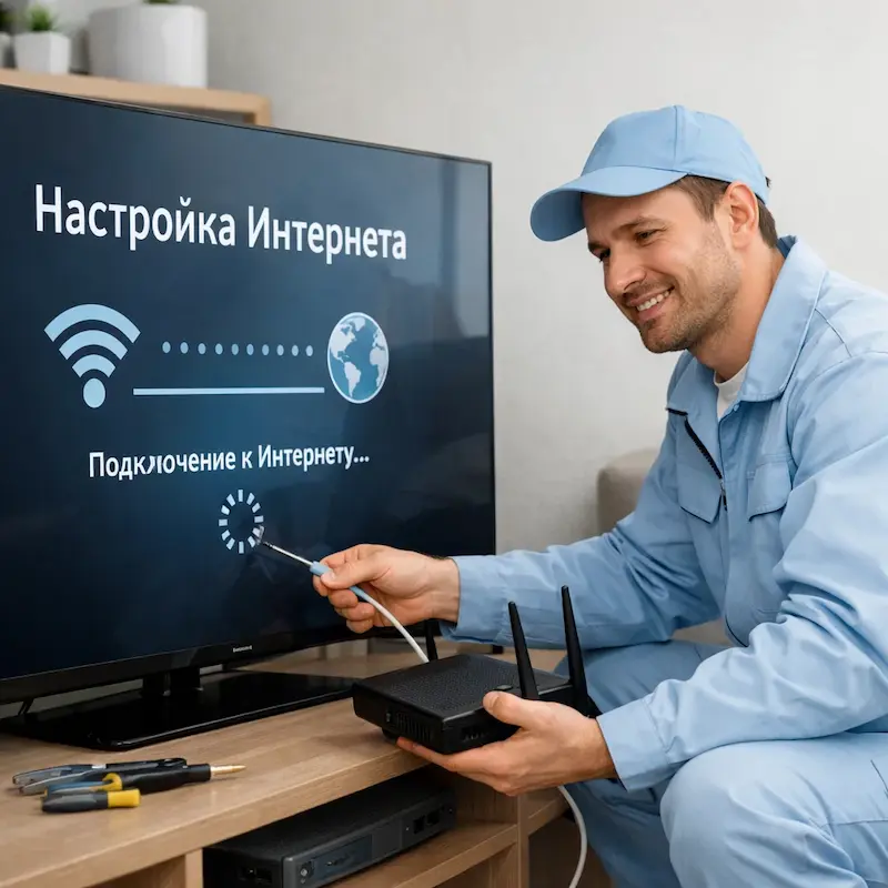 Настройка интернета на ТВ в Стерлитамаке