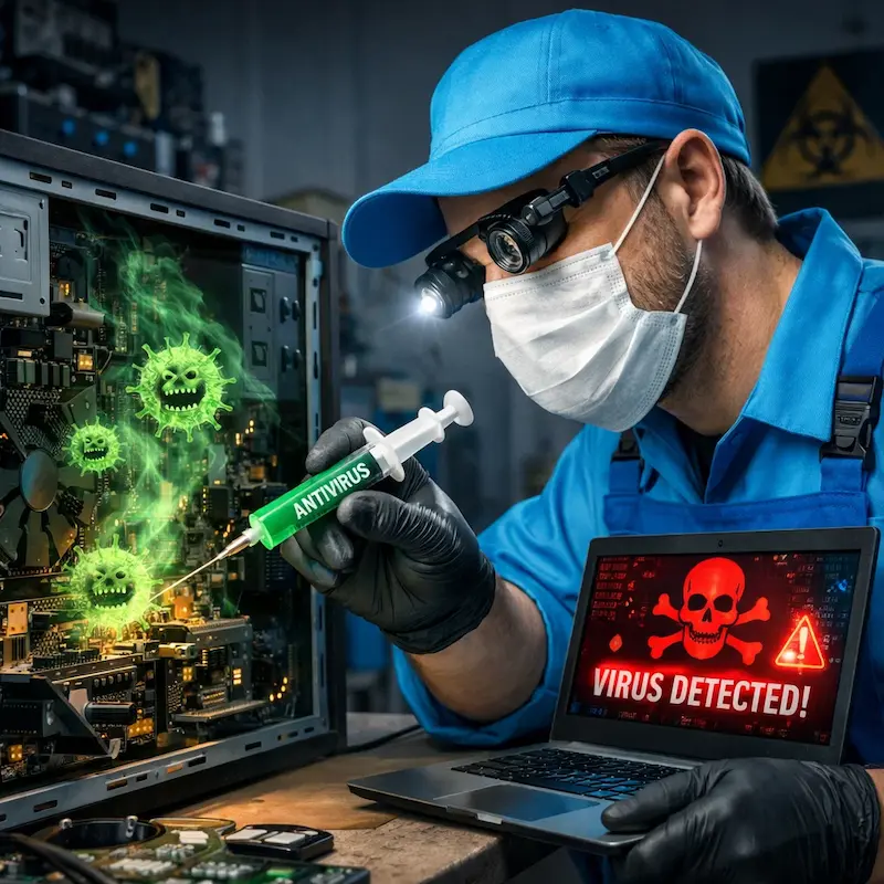 Лечение компьютера от вирусов в Стерлитамаке на дому